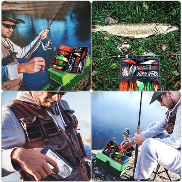 201pcs Fishing Accessories Kit, Fishing Tackle Box with Tackle Included - Picture 7 of 7